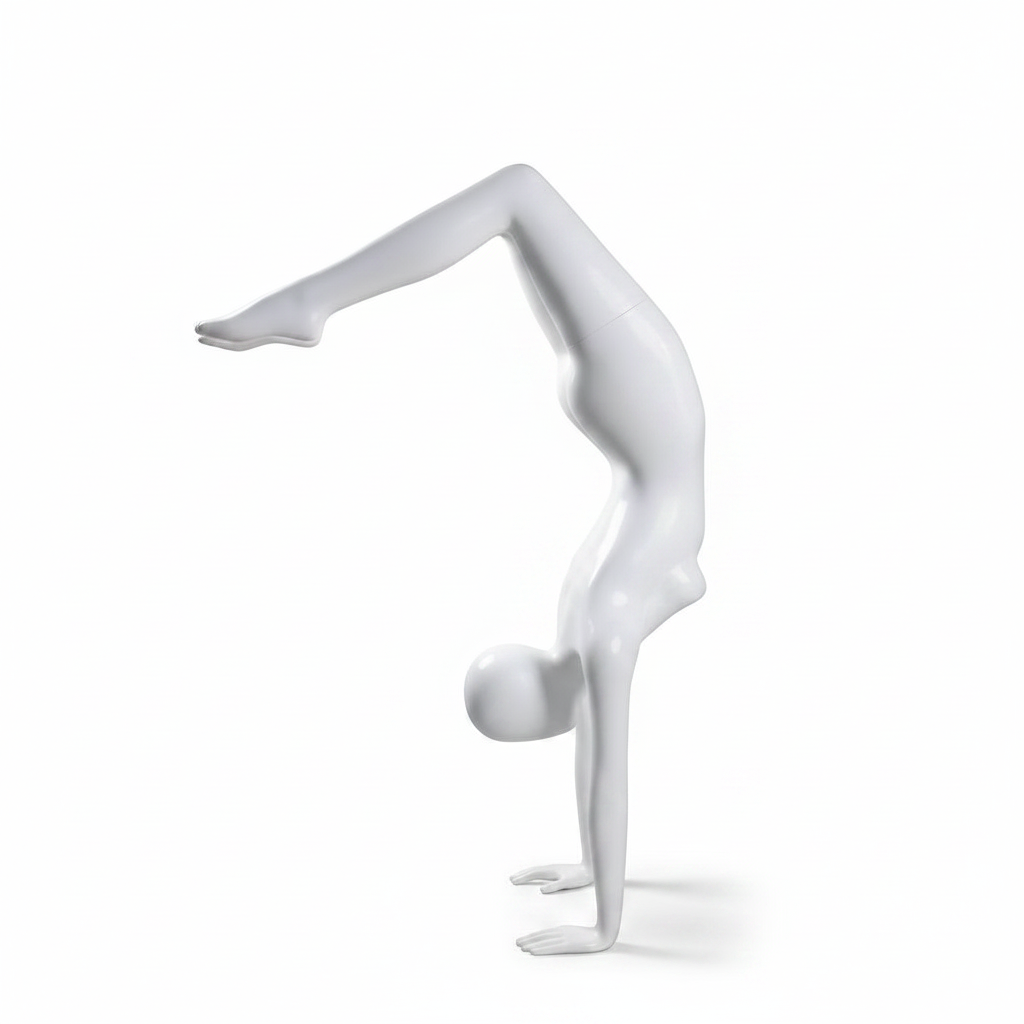 Yoga women's mannequin, fitness/yoga - white. On hands