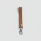 Leather strap, natural. Slim version. 1.6 x 17 cm. Jeans hook