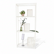 Bookcase - TUBO (W 91 x D 46 x H 220 cm.) - White Gloss