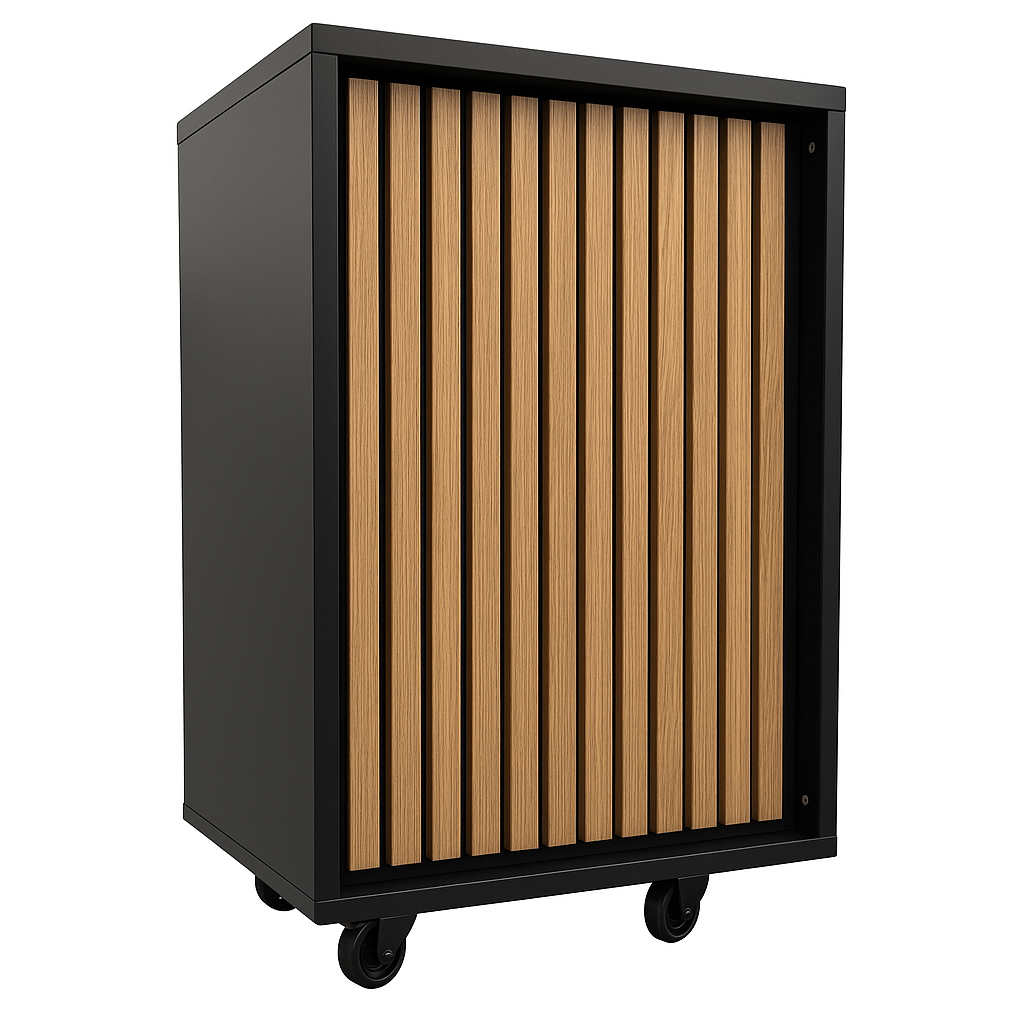 Frame-disk. Slim module, black. B55 - Acoustic panel front