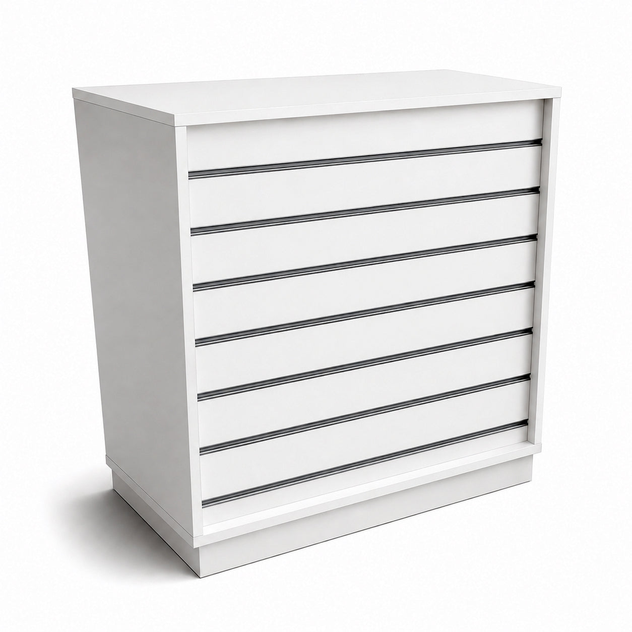 Frame-disk. Wide module, white. B110 - Grooved front panel