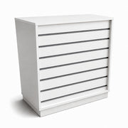 Frame-disk. Wide module, white. B110 - Grooved front panel