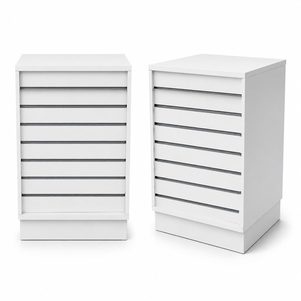 Frame-disk. Narrow module, white. B55 - Grooved front panel