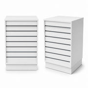 Frame-disk. Narrow module, white. B55 - Grooved front panel
