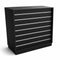 Frame-disk. Wide module, black. B110 - Grooved panel front