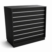 Frame-disk. Wide module, black. B110 - Grooved panel front