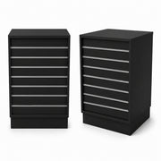 Frame-disk. Narrow module, black. B55 - Grooved front panel