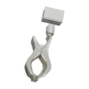 Clear Grip skilteholder med clips til plastramme i hvid