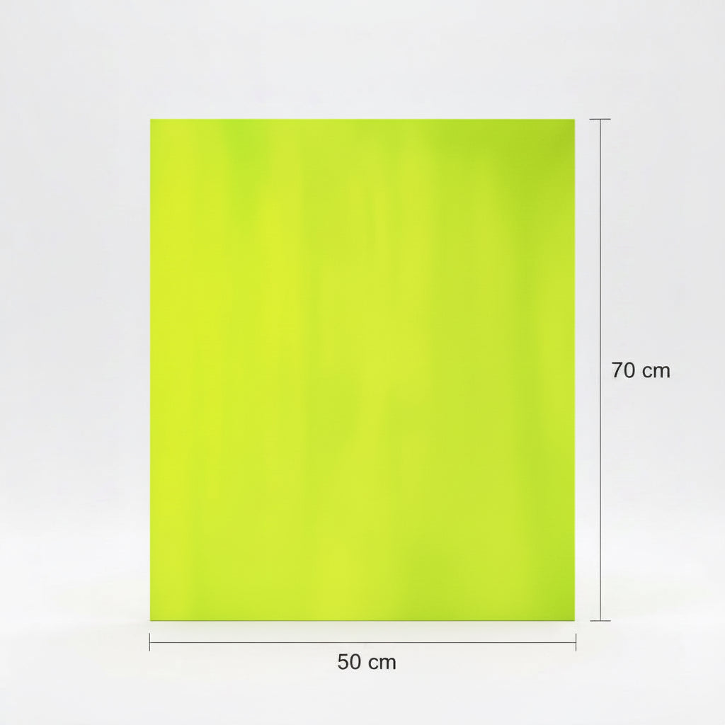 Sign board cardboard, coated on 1 side, neon yellow, 260 g, 50 x 70 cm