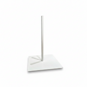 Base plate for tabletop mannequin / torso. Square 35 x 35, White. Low model for tabletop mannequin, torso. Ø22mm tube