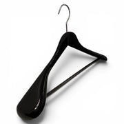 Wooden hanger, coat hanger, glossy black, 2nd quality