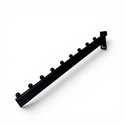 Angled front hanger for grid. Black - 35 cm