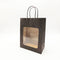 Paper bag. H 27.5 cm. With window. Gift bag - black. 20 pcs.