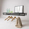 HAPPY! - Shelf with hanging rail & 2 front hangers. Black