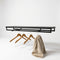 HAPPY! - Shelf with hanging rail & 2 front hangers. Black