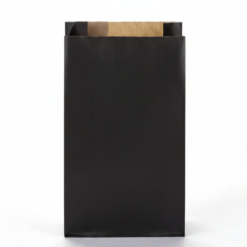 Gift bag, kraft paper, black, pack of 250 pcs., 12 x 4 x H20 cm
