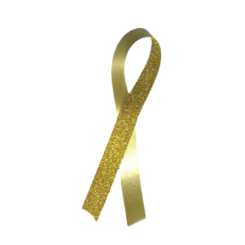 Gift ribbon - Gold glitter. 10 x 225 mtr.
