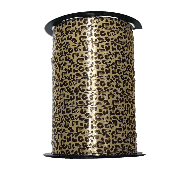Gift ribbon. Leopard pattern. 10 x 225 m.