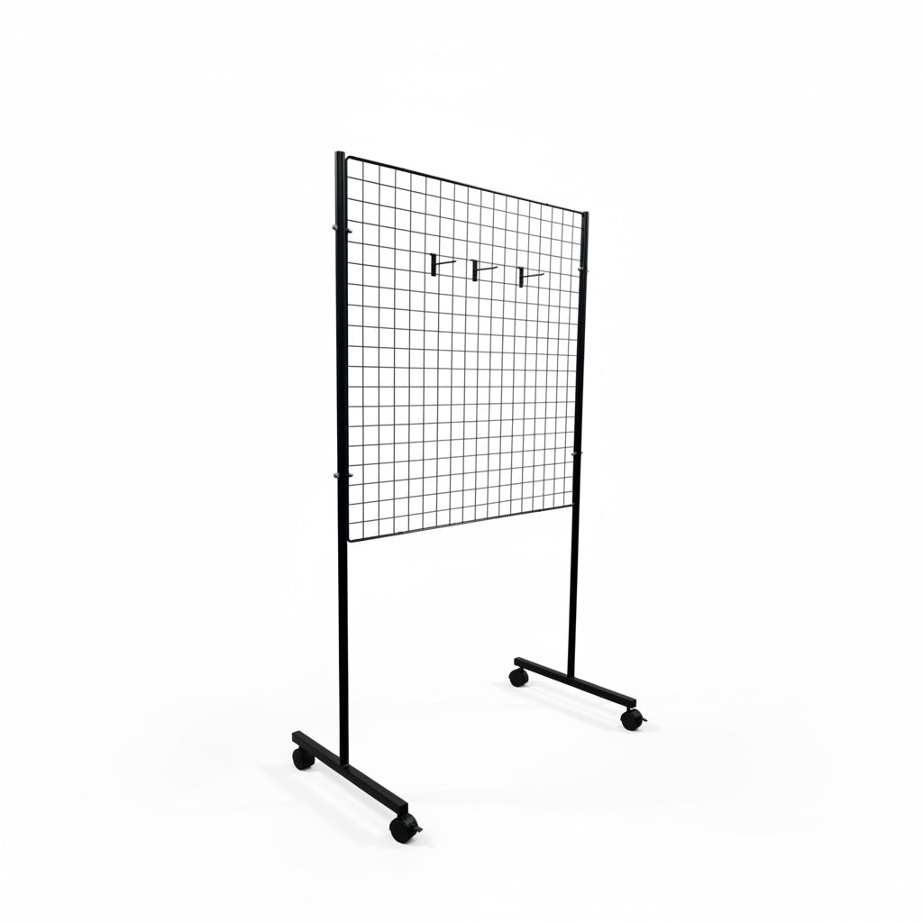 Sort gittergondol med gittermål 90 x 90 cm