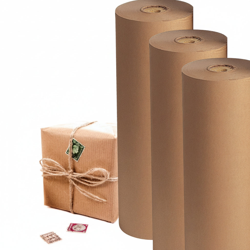 Packing paper B 65 cm x 350 m - Heavy-duty. Brown
