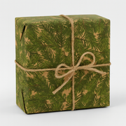 Christmas wrapping paper B 50 cm. Spruce print, kraft paper. 100 m