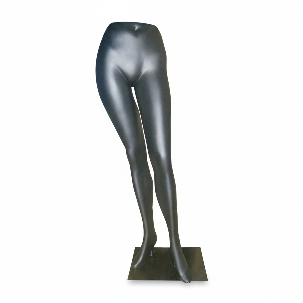 5400 female torso, legs - black. Metal footplate. Mannequin lower body. Hip swivel and heel can be removed.