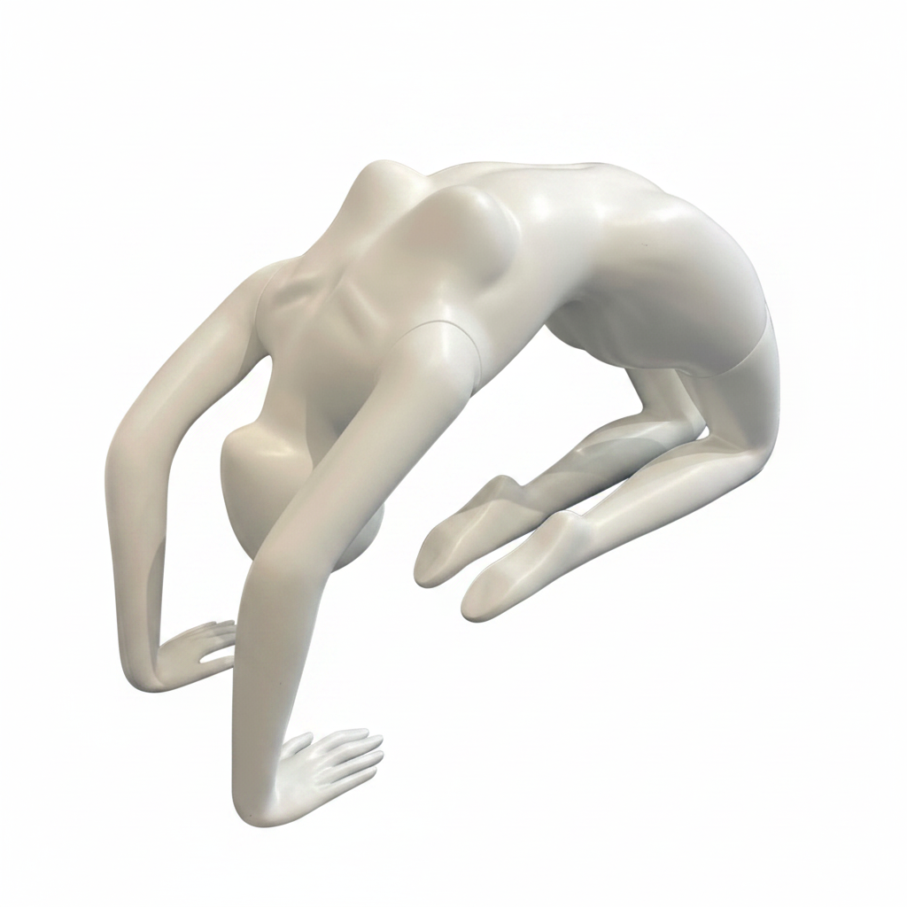 Yoga women's mannequin, fitness/yoga - white. Bro