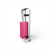 Floor-standing vertical paper roll holder, fits 70 cm wrapping paper, aluminum finish
