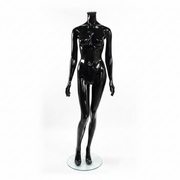 Faceless female mannequin. Black high-gloss with faceless head. Can be used with or without head. Model B
