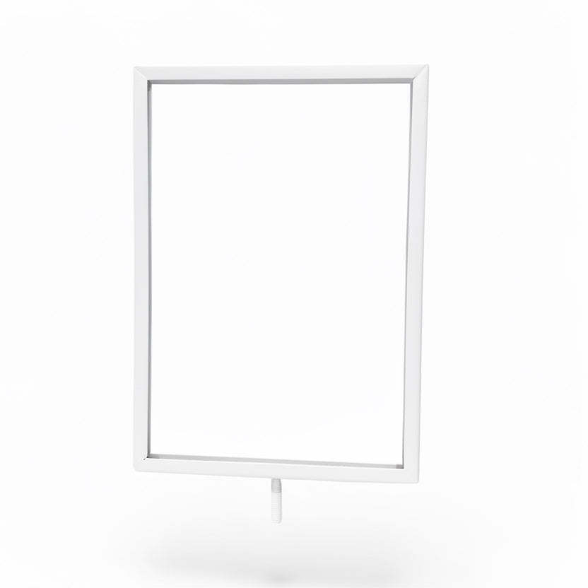Sign frame, A4, metal, white