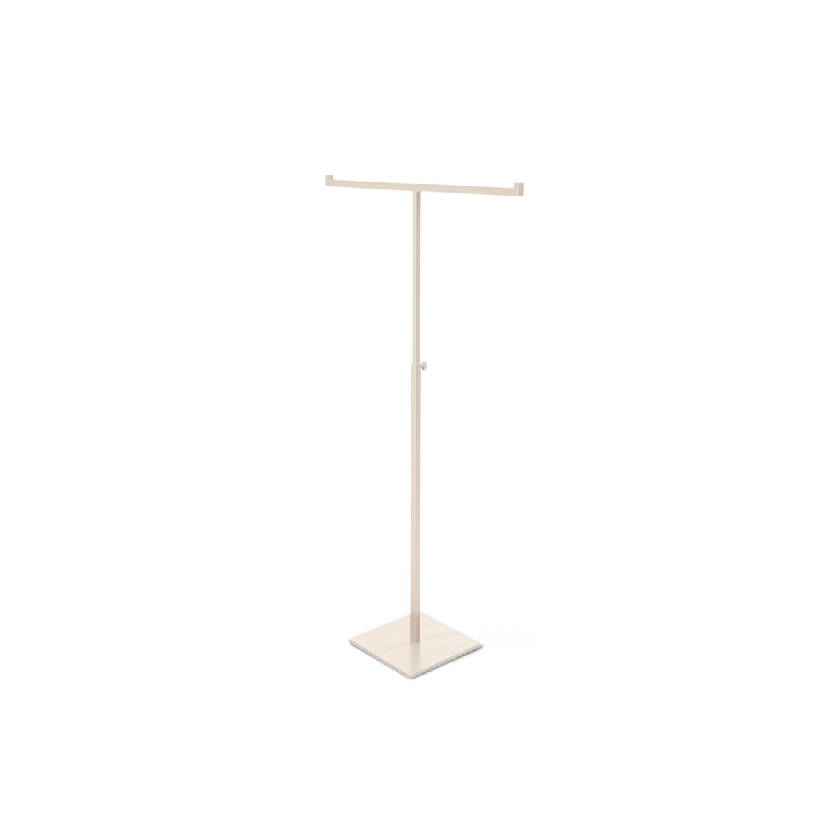 T-display - Height-adjustable. White. H43-81 cm. Square base - jewelry display
