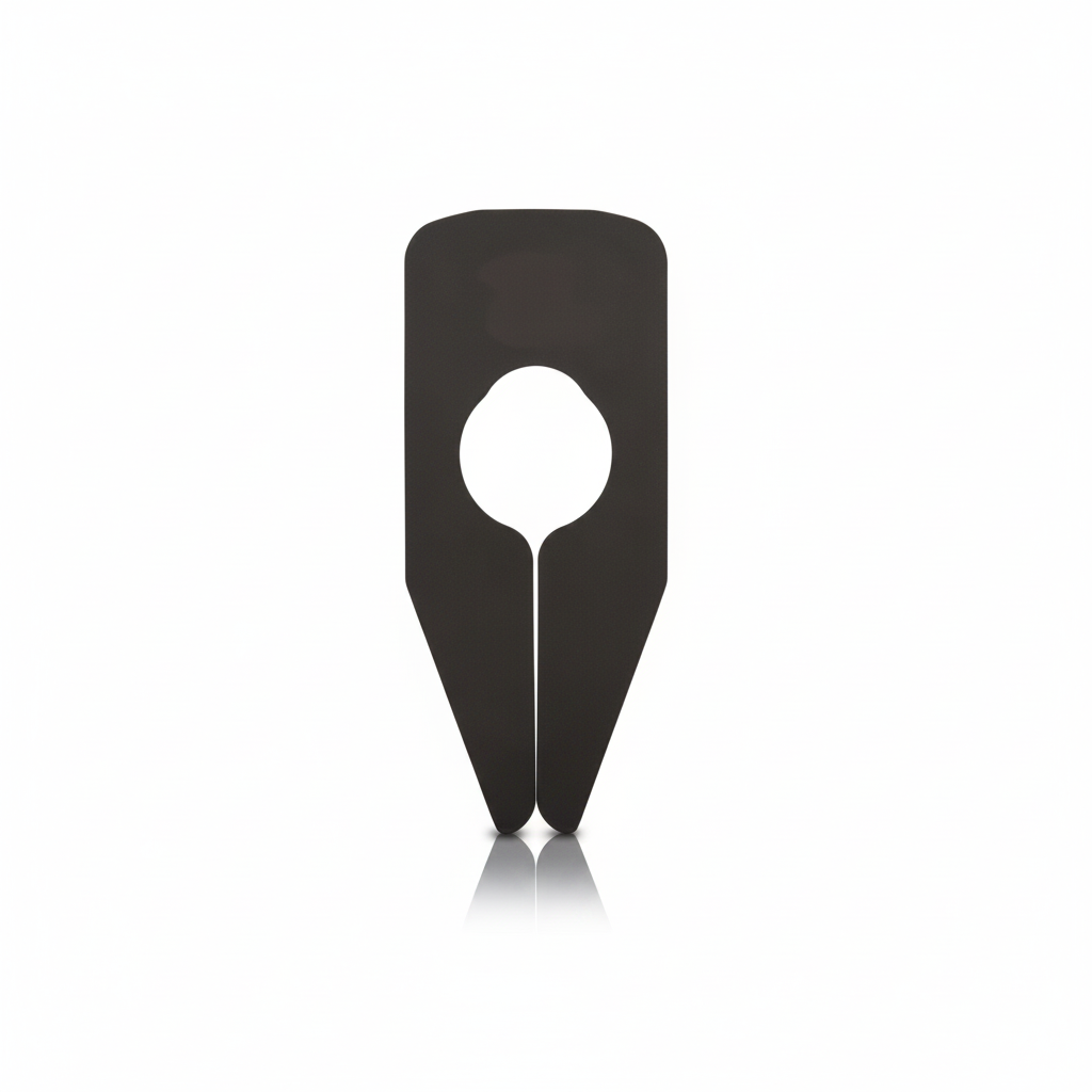 Size tags, oblong model, black - 10 pcs. Sizes from 1 to XXXL