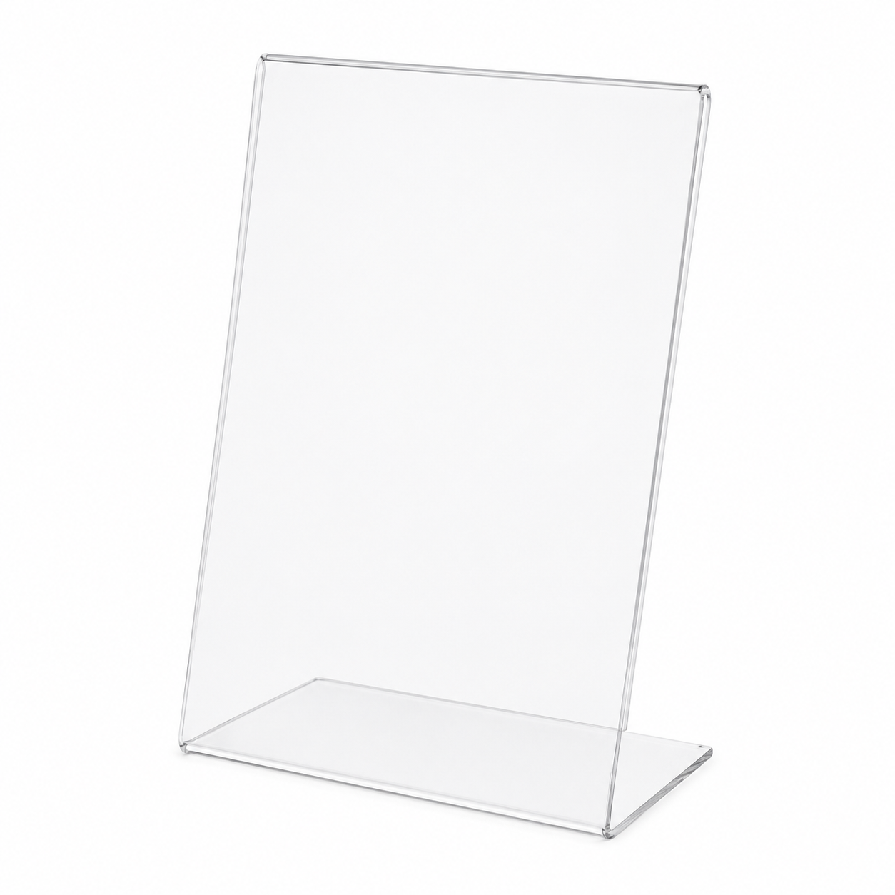Sign holder A4, angled for tabletop, acrylic