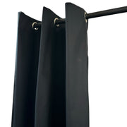 Curtain for U-shaped curtain rod with eyelet Ø 3 cm, black, W200 x H193 cm.