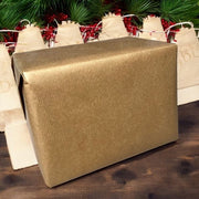 Gift wrap B 57 cm. Gold, matte, kraft paper. 200 m.
