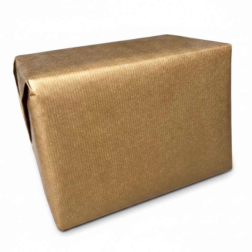 Gift wrap B 57 cm. Gold, matte, kraft paper. 200 m.