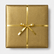 Gift wrap B 57 cm. Gold, matte, kraft paper. 200 m.