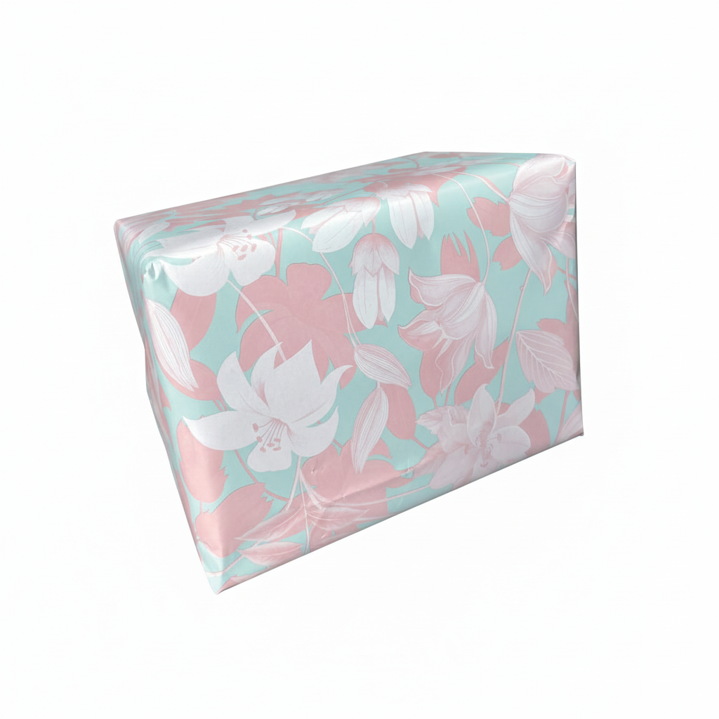 Gift wrap paper B 57 cm. Light tones, coated paper. 150 m.