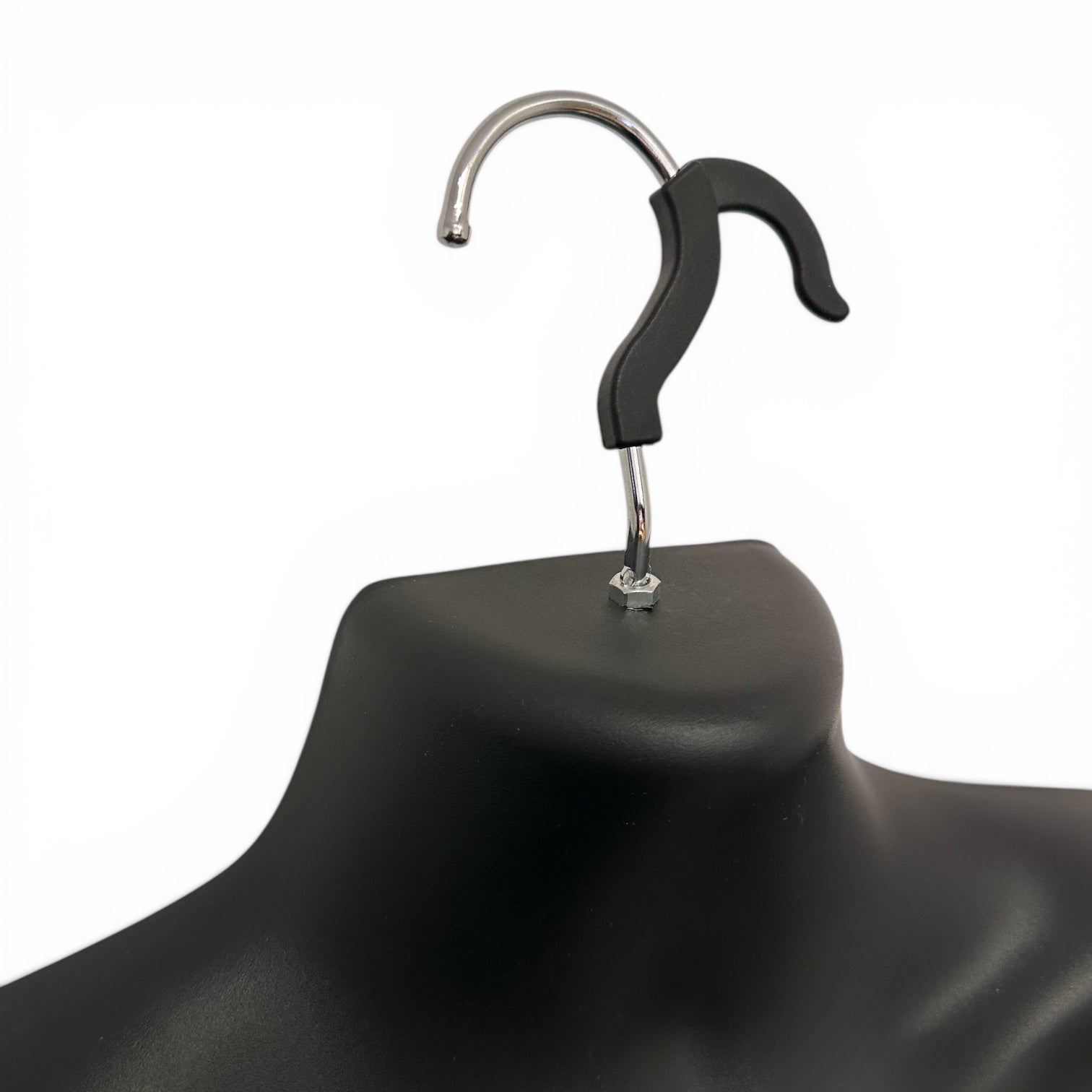 Hængetorso, men's, short, with front and hook, black, H70 cm