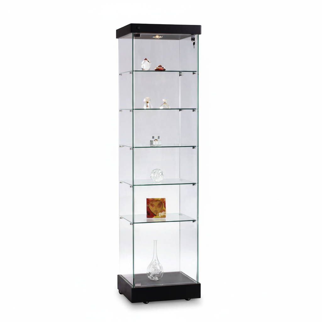 Display cabinet - Toscana 1 - high model. 50 x 46 x H 184 cm. - Black