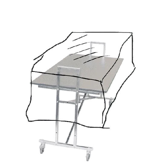 Rain cover for street table - L10 - clear plastic