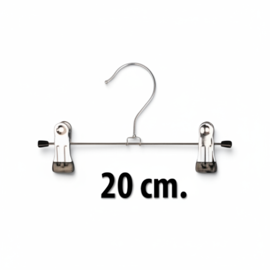 Metal clamp hanger (W 20 cm.) - 100 pcs. Black