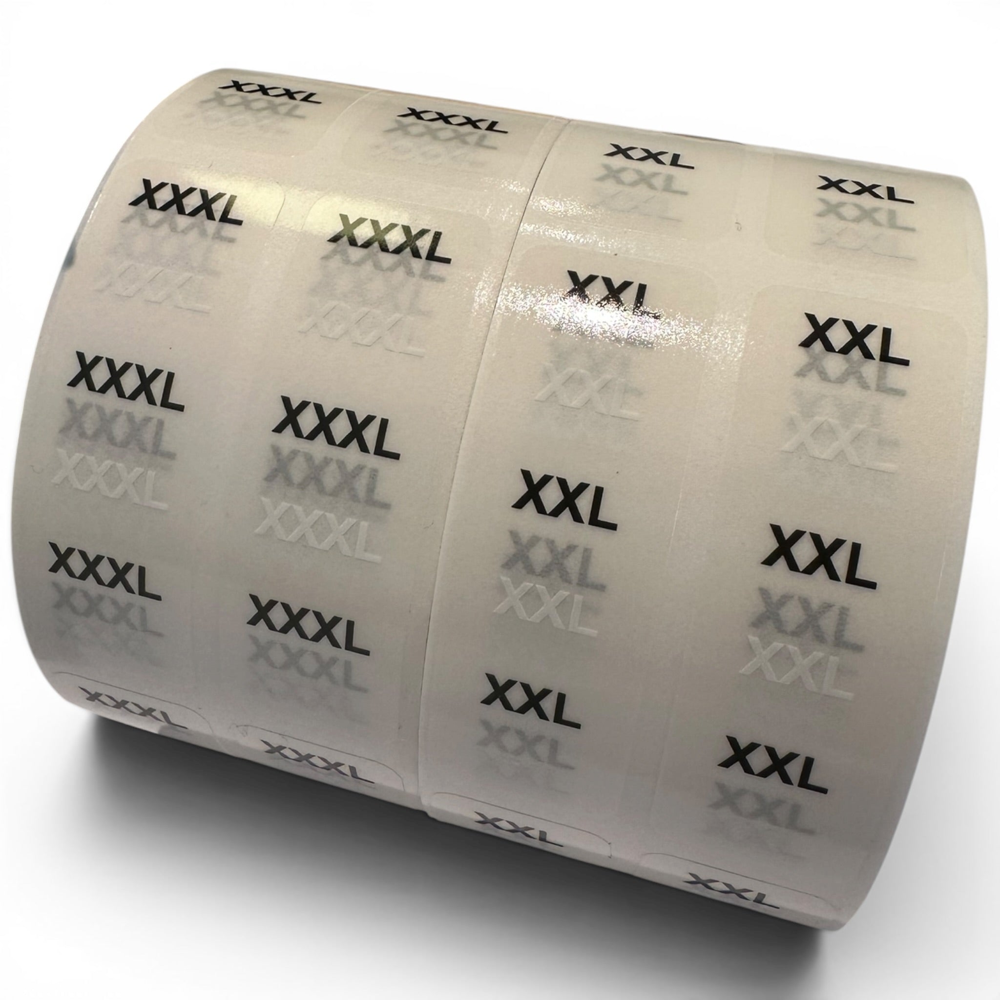 Size labels 1,000 pcs per roll. Select size