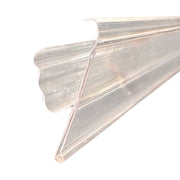 Shelf-edge label holder with clear plastic clip – 98.8 cm x H3.9 cm