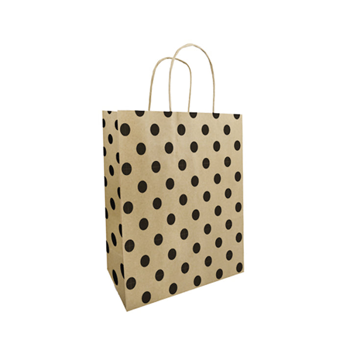 Paper bag - Dots - H 25 cm. - 50 pcs. Kraft paper