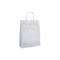 Paper bag with twisted handle, white, pack of 50 pcs, 24 x 10 x H32 cm