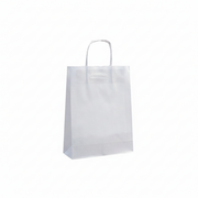 White paper bag 14x8x21 cm