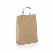 Paper bag with twisted handle, natural, pack of 50 pcs., 24 x 11 x H31 cm