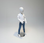 Children's mannequin, H108 cm 4-5 years with head. White