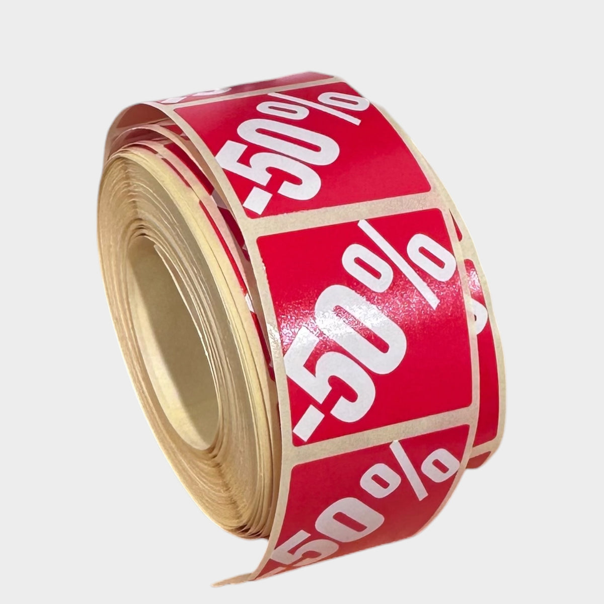 Red labels w/ percent - 500 pcs. -50%